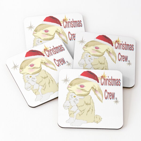 Item preview, Christmas Theme Christmas Crew Bunny – Cute Yellow Rabbit with Santa Hat designed and sold by Miza Drops.