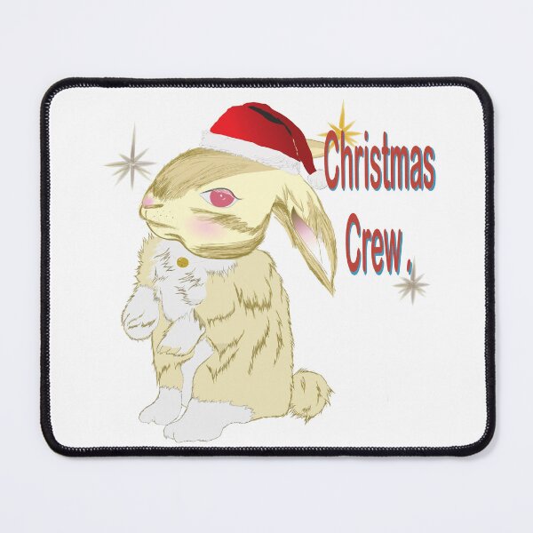 Item preview, Christmas Theme Christmas Crew Bunny – Cute Yellow Rabbit with Santa Hat designed and sold by Miza Drops.
