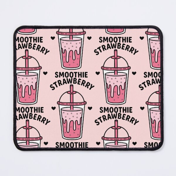 Item preview, Cute Strawberry Smoothie Kawaii Drink Illustration designed and sold by graphicnew.