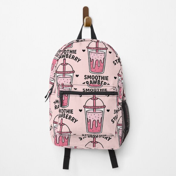Item preview, Cute Strawberry Smoothie Kawaii Drink Illustration designed and sold by graphicnew.