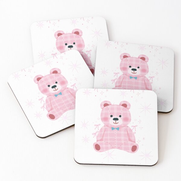 Item preview, Adorable Pink Bear – Kawaii Cute Aesthetic Illustration designed and sold by PupeCreativeArt .