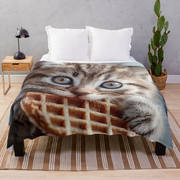 Item preview, Tabby Kitten Eating Waffle designed and sold by Elisabeth Lucas.