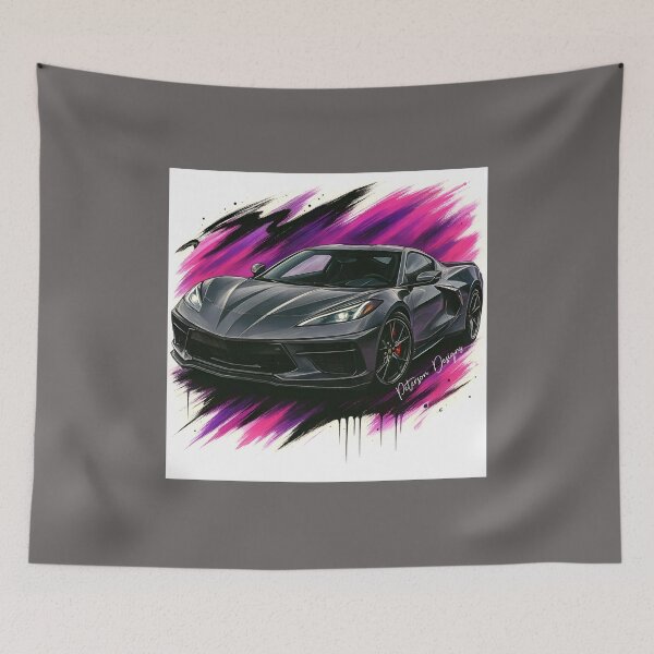 Item preview, Corvette C8 Fanart (Grey) designed and sold by Peterson Designs.