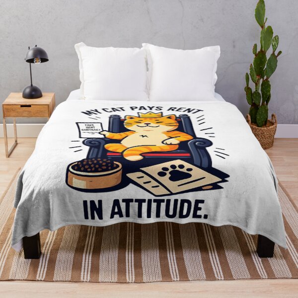 Item preview, Funny My Cat Pays Rent in Attitude designed and sold by JerdbordinShop.