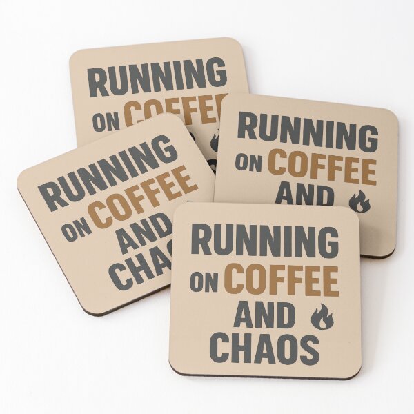 Item preview, Running on Coffee and Chaos – Funny Quote for Coffee Lovers designed and sold by StudioBy-ColorNest.