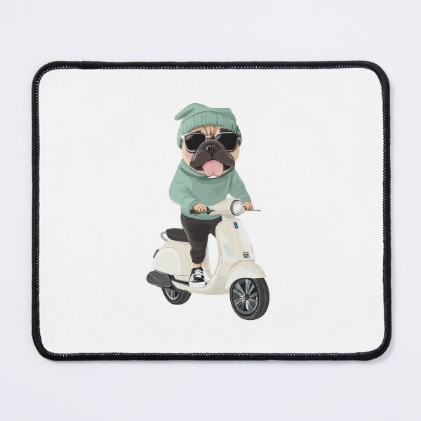 Item preview, Scooter Frenchie – Kawaii Cool Bulldog on Vintage Moped designed and sold by FreeMaMindStudio.