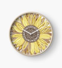 Sunflower Mandala Clock