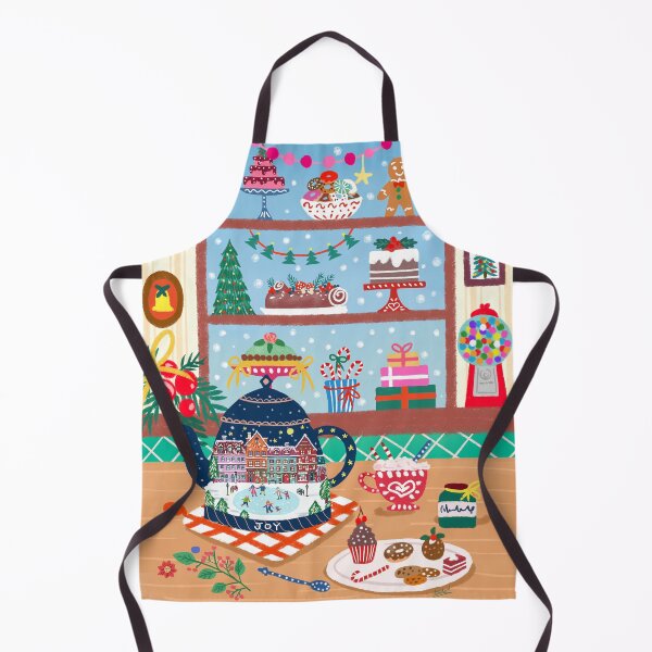 Item preview, Christmas Bakery Tea Shop, Chocolate Cake Candy Store Holiday Illustration designed and sold by Natasha May Design.