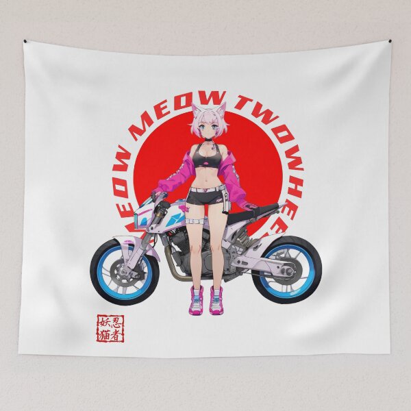Item preview, Kawaii Girl Rider | Cyberpunk Motorcycle Vibes designed and sold by NinjanekoJP.
