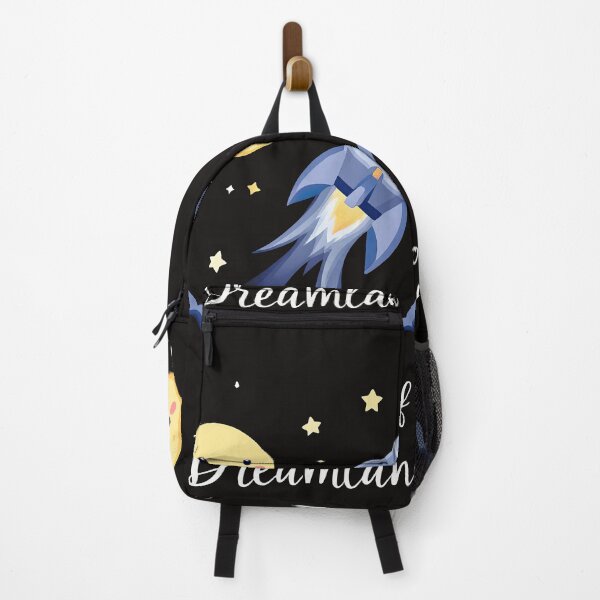 Item preview, There is a cartoon rocket flying in the sky with the moon in the background designed and sold by cafegrafis.