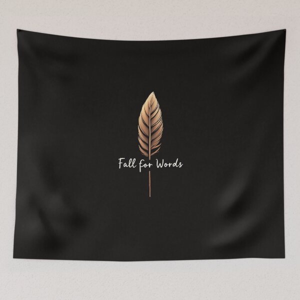 Item preview, Arafed image of a leaf with the words fall for words written on it designed and sold by cafegrafis.