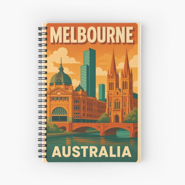 Item preview, Kopie von Traveling MELBOURNE - Australia  Vintage Poster designed and sold by Earth Celebration Designs.