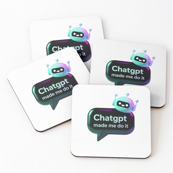 Item preview, ChatGPT Made Me Do It Sticker – Funny AI Meme designed and sold by Hasanify.