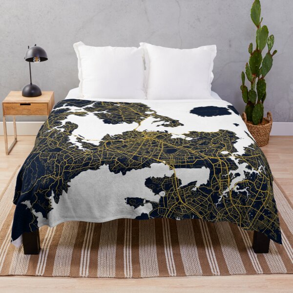 Item preview, Auckland City Map of New Zealand - Gold Art Deco designed and sold by deMAP.
