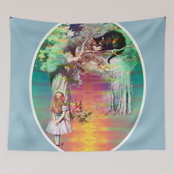 Item preview, Trippy Alice and the Cheshire Cat tie dye  designed and sold by AuroraXGreen.