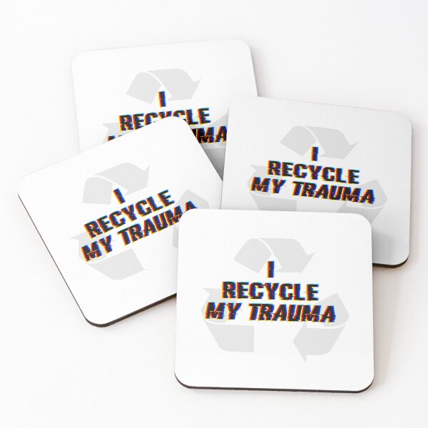 Item preview, I Recycle My Trauma – Glitch Typography Design designed and sold by artofangga.