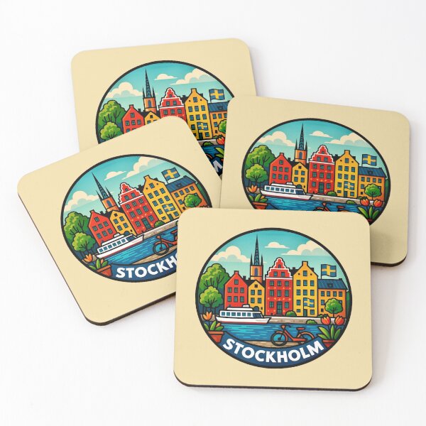 Item preview, Stockholm, Sweden - Gamla Stan and Ferry designed and sold by Myra365Art.