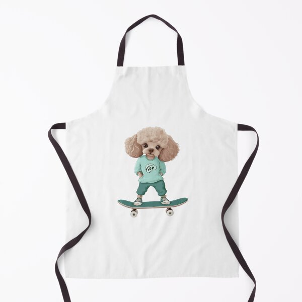 Item preview, Kawaii Skater Poodle – Cute Dog on Skateboard in Street Style Hoodie designed and sold by FreeMaMindStudio.