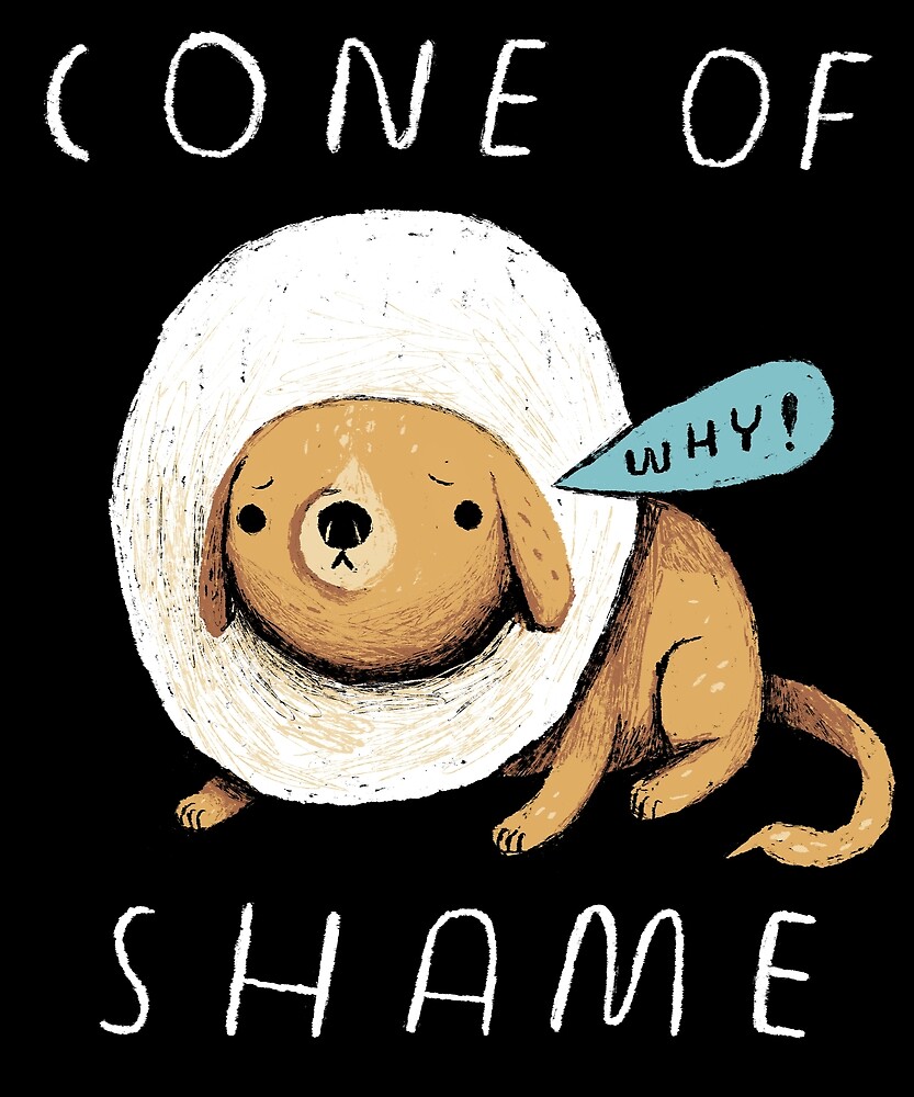 Cone Of Shame By Louros Redbubble 