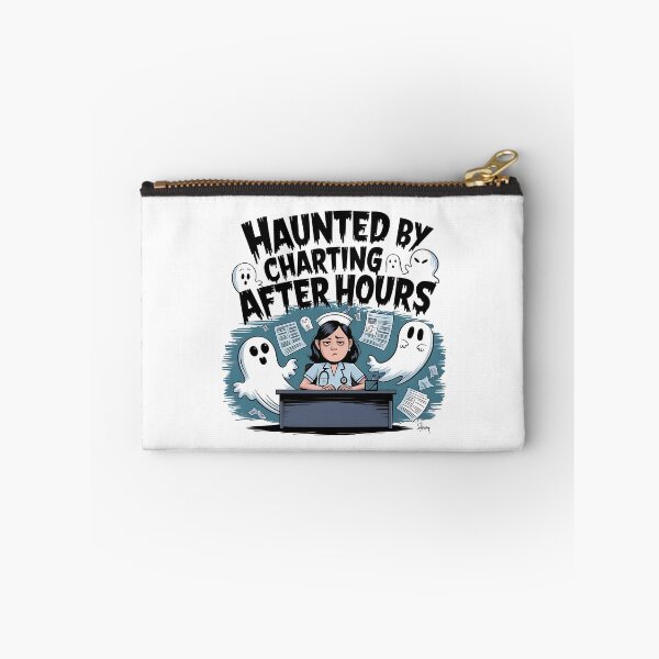 Item preview, Haunted by Charting After Hours – Funny Nurse Halloween designed and sold by CuteDesignables.