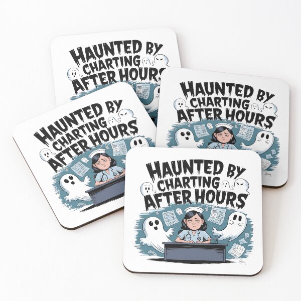 Item preview, Haunted by Charting After Hours – Funny Nurse Halloween designed and sold by CuteDesignables.