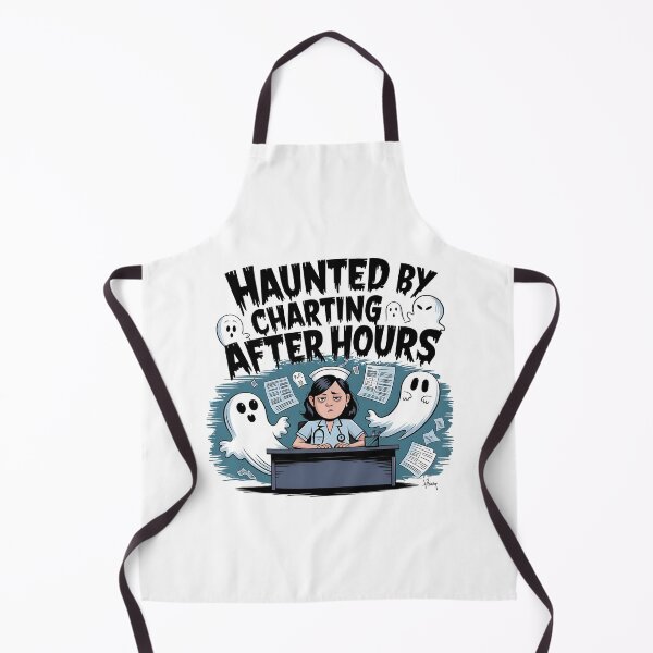 Item preview, Haunted by Charting After Hours – Funny Nurse Halloween designed and sold by CuteDesignables.