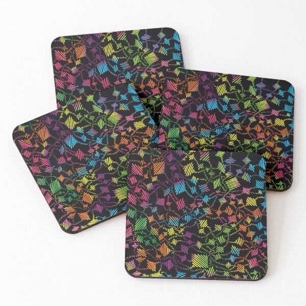 Item preview, Neon Static Bloom – Psychedelic Rainbow Scratch Art designed and sold by Lucid Layers.