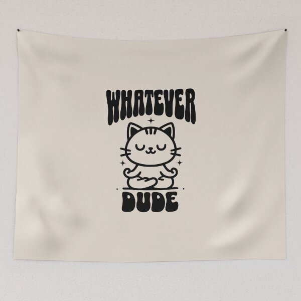 Item preview, Whatever Dude - Chill Cat Meditating designed and sold by dudelinart.