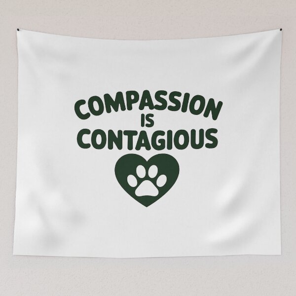 Item preview, Compassion Is Contagious – Animal Rescue & Kindness designed and sold by CuteDesignables.
