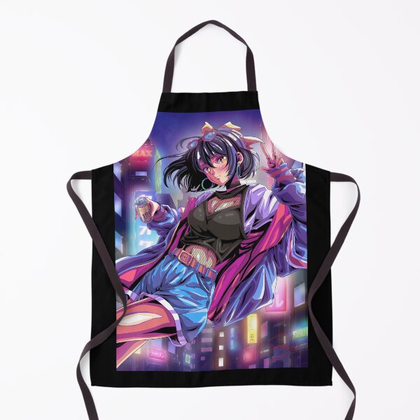 Item preview, Stylish Anime Girl in Neon City – Retro 80s Aesthetic designed and sold by AirForceTuan.