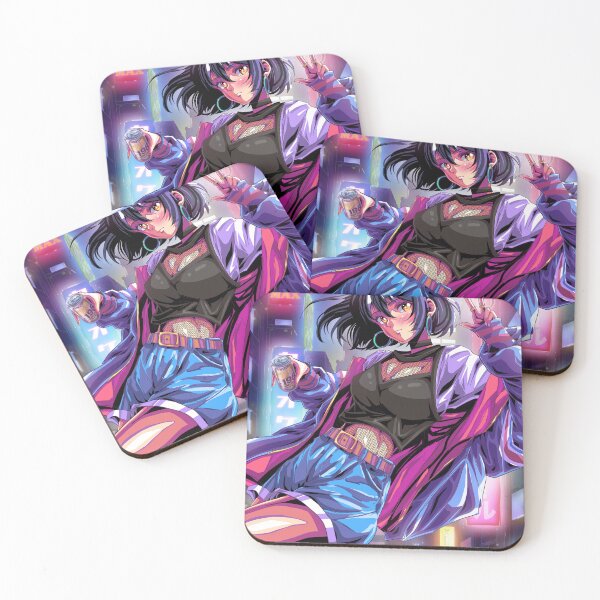 Item preview, Stylish Anime Girl in Neon City – Retro 80s Aesthetic designed and sold by AirForceTuan.