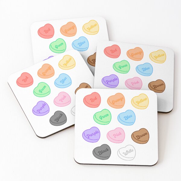 Item preview, Colorful Candy Hearts designed and sold by blottleink.