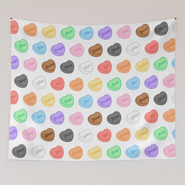 Item preview, Colorful Candy Hearts designed and sold by blottleink.