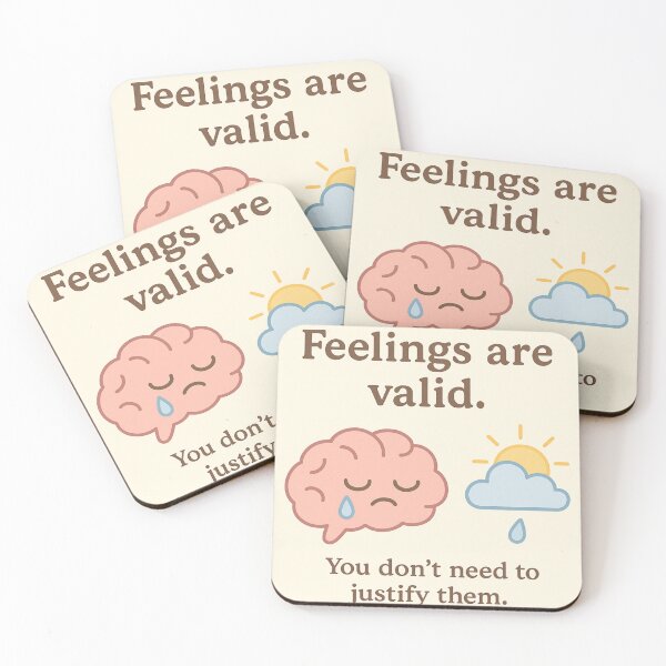 Item preview, Feelings Are Valid - Mental Health Cute Emotional Design designed and sold by PascalloDesigns.