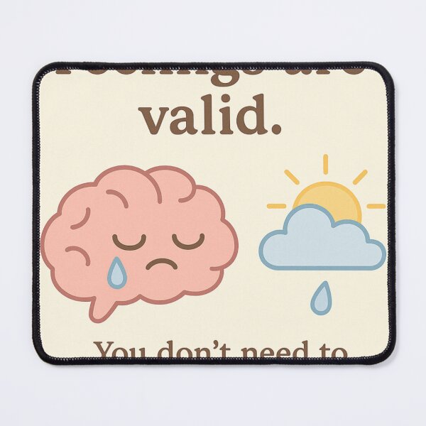Item preview, Feelings Are Valid - Mental Health Cute Emotional Design designed and sold by PascalloDesigns.