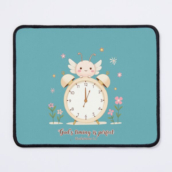 Item preview, God’s Timing Is Perfect, (Ecclesiastes 3:1) – Kawaii Bible Verse Art for Christian Encouragement & Mental Health Affirmation | Encouraging Christian Art designed and sold by AmenAlways.