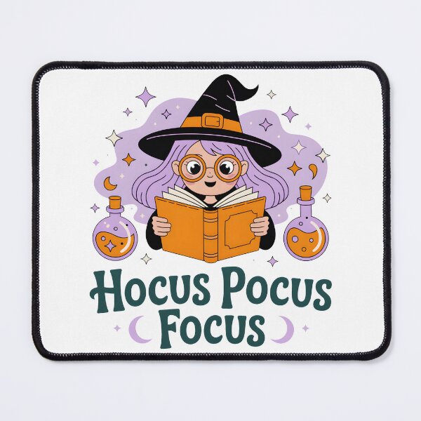Item preview, Kawaii Witch Reading Spellbook – Hocus Pocus Focus – Magical Halloween Design designed and sold by Velvetwhim.