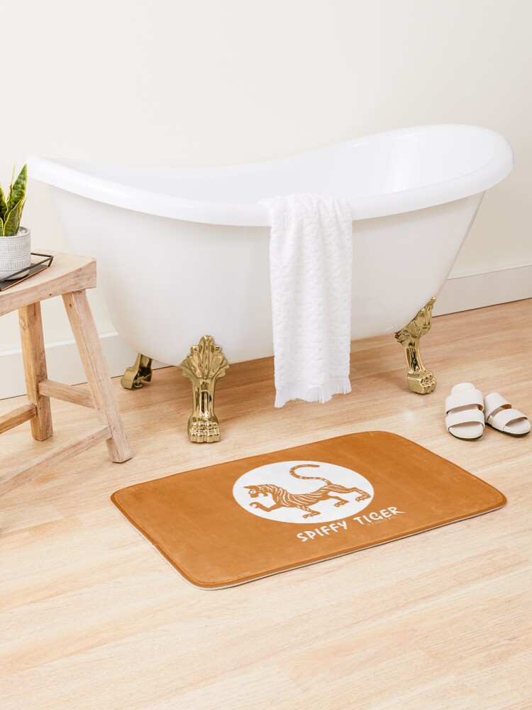 Thumbnail 2 of 6, Bath Mat, Chinese Zodiac 3 - Spiffy Tiger 2 designed and sold by PaoloRuiDesign.