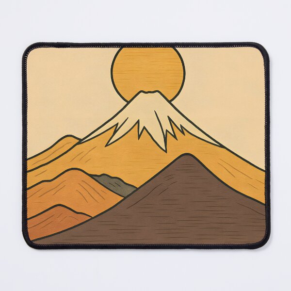 Item preview, Minimalist Mountain Sunrise - Geometric Landscape Tee designed and sold by PufftailStudio.