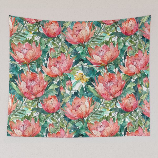 Item preview, Summer Protea Plants Watercolour designed and sold by CoolPixels.