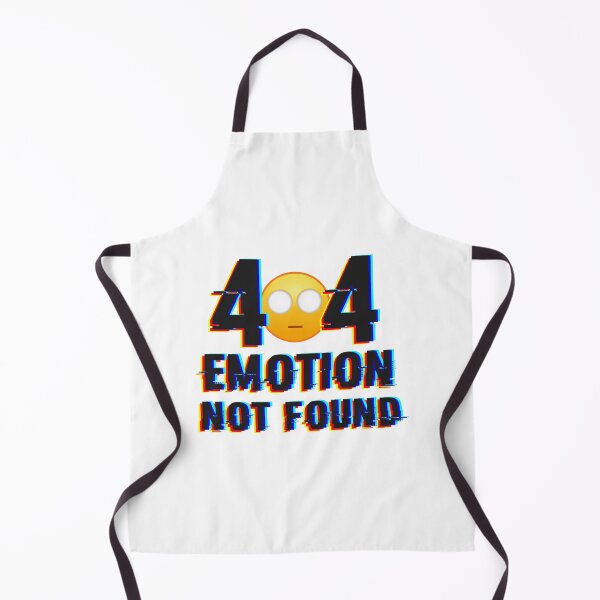 Item preview, 404 Emotion Not Found – Glitch Typography with Blank Emoji designed and sold by artofangga.