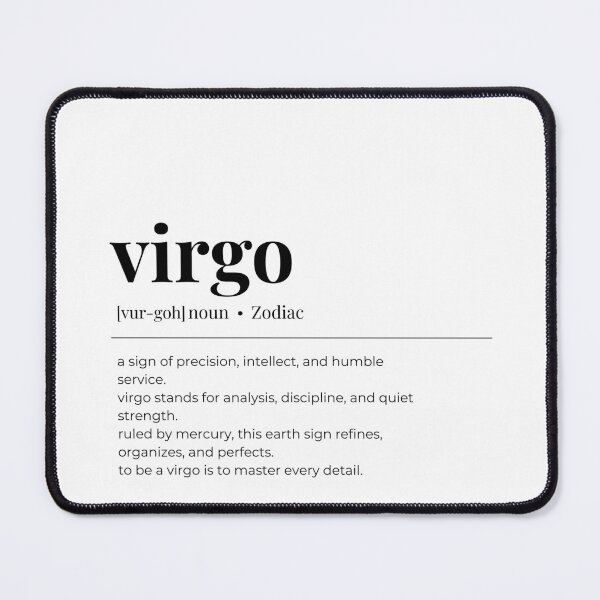 Item preview, Virgo Zodiac Definition Minimalist Black and White Print designed and sold by ZodiacVibesStudio.