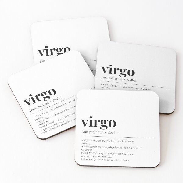 Item preview, Virgo Zodiac Definition Minimalist Black and White Print designed and sold by ZodiacVibesStudio.