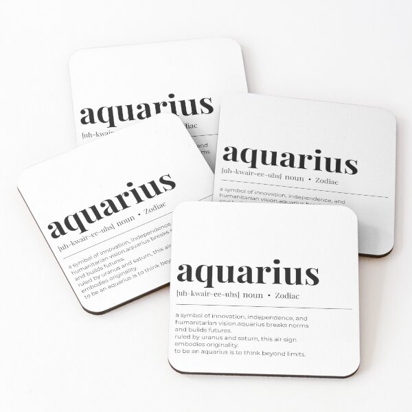 Item preview, Aquarius Zodiac Definition Minimalist Wall Art designed and sold by ZodiacVibesStudio.