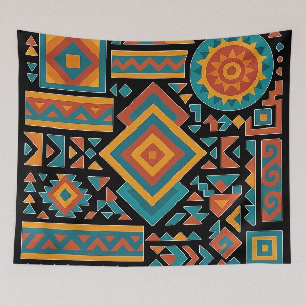 Item preview, Latin American inspired art design featuring traditional motifs and vibrant patterns designed and sold by optimusprime39.