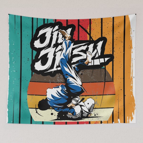 Item preview, Jiu Jitsu Grappling Art - Dynamic BJJ Ground Fighting Design Aggressive Cuddling Vintage designed and sold by VinBasis.