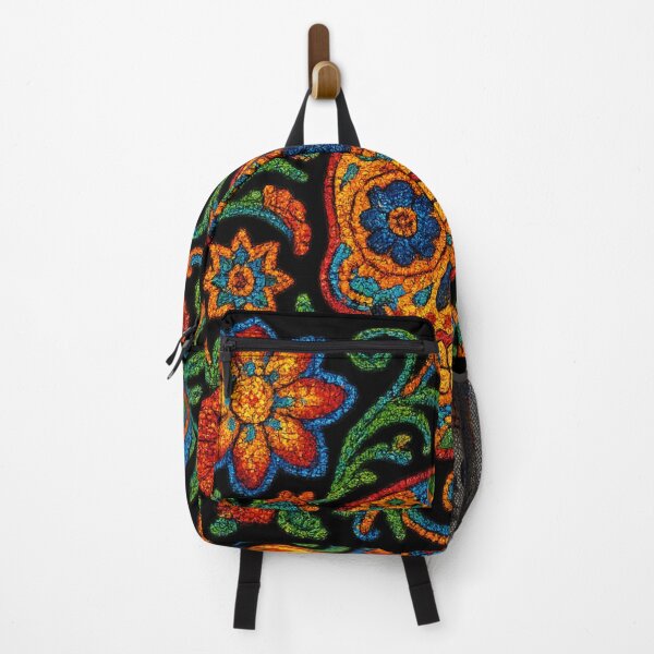 Item preview, Mexican folk art design with Huichol patterns and Day of the Dead traditional motifs designed and sold by optimusprime39.
