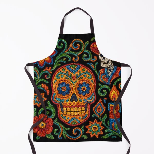 Item preview, Mexican folk art design with Huichol patterns and Day of the Dead traditional motifs designed and sold by optimusprime39.
