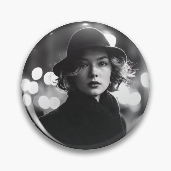 Item preview, Midnight Elegance – Noir Muse in the City Glow designed and sold by NeuralExposure.