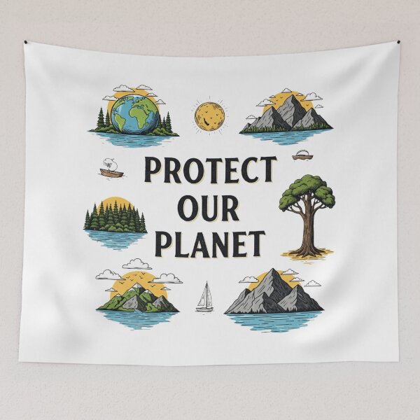 Item preview, Protect Our Planet – A Classic Ecological Appeal designed and sold by ART-POD-PL.